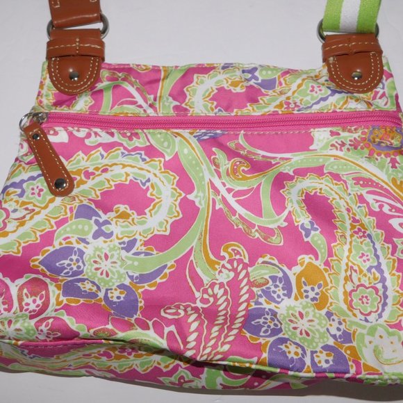 Tyler Rodan Womens Floral Pink Green Purple Purse Shoulder Bag Handbag - Picture 7 of 11